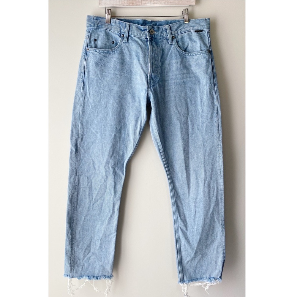 G Star Raw Mens Jeans Triple A‎ Regular Straight 33x30 Light Wash Blue Denim